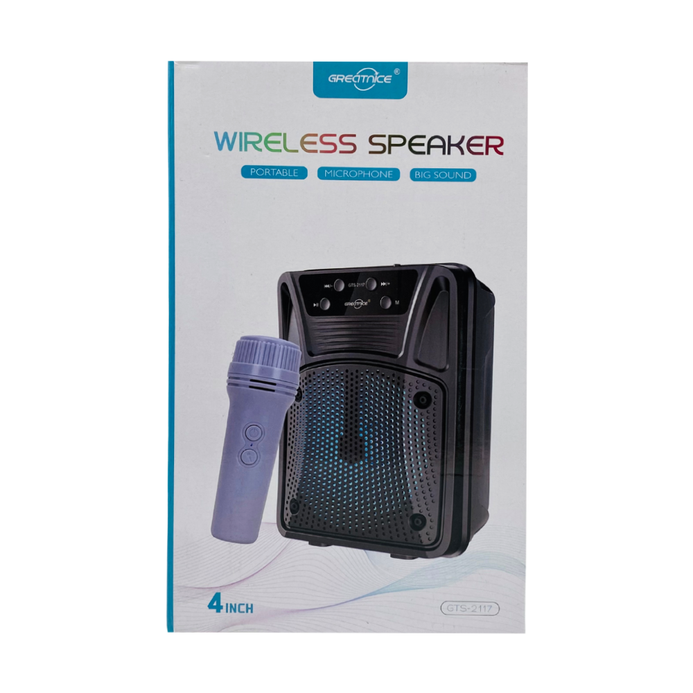 WIRELESS SPEAKER GTS-2118 WITH MIC (4INCH) [GTS 2118]