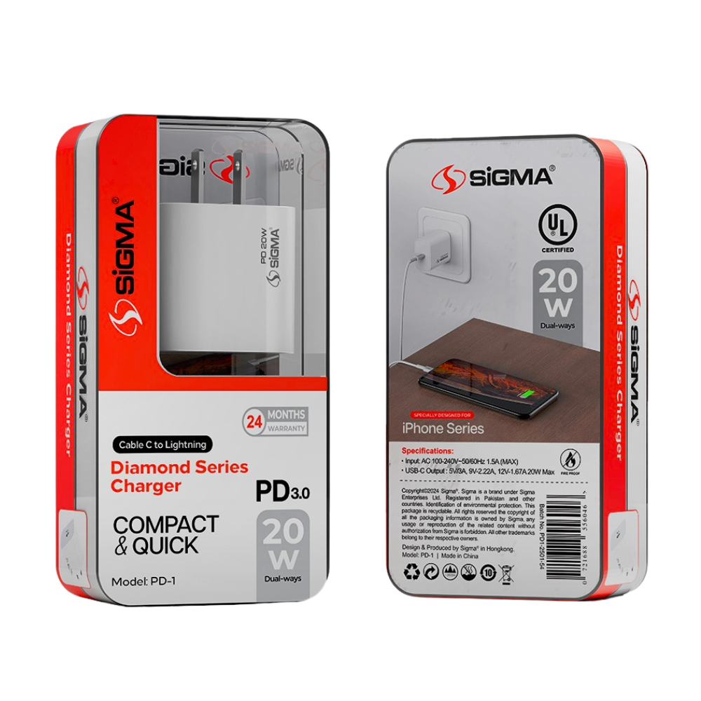 SIGMA NEO POWER PD1 (20W) DIAMOND SERIES CHARGER [CH SIGMA PD-1]