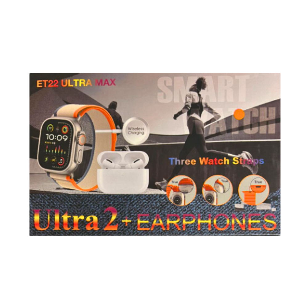 ULTRA SMART WATCH WITH EARBUDS  (ET22 ULTRA ULTRA MAX) [WATCH ET22 ULTRA MAX]