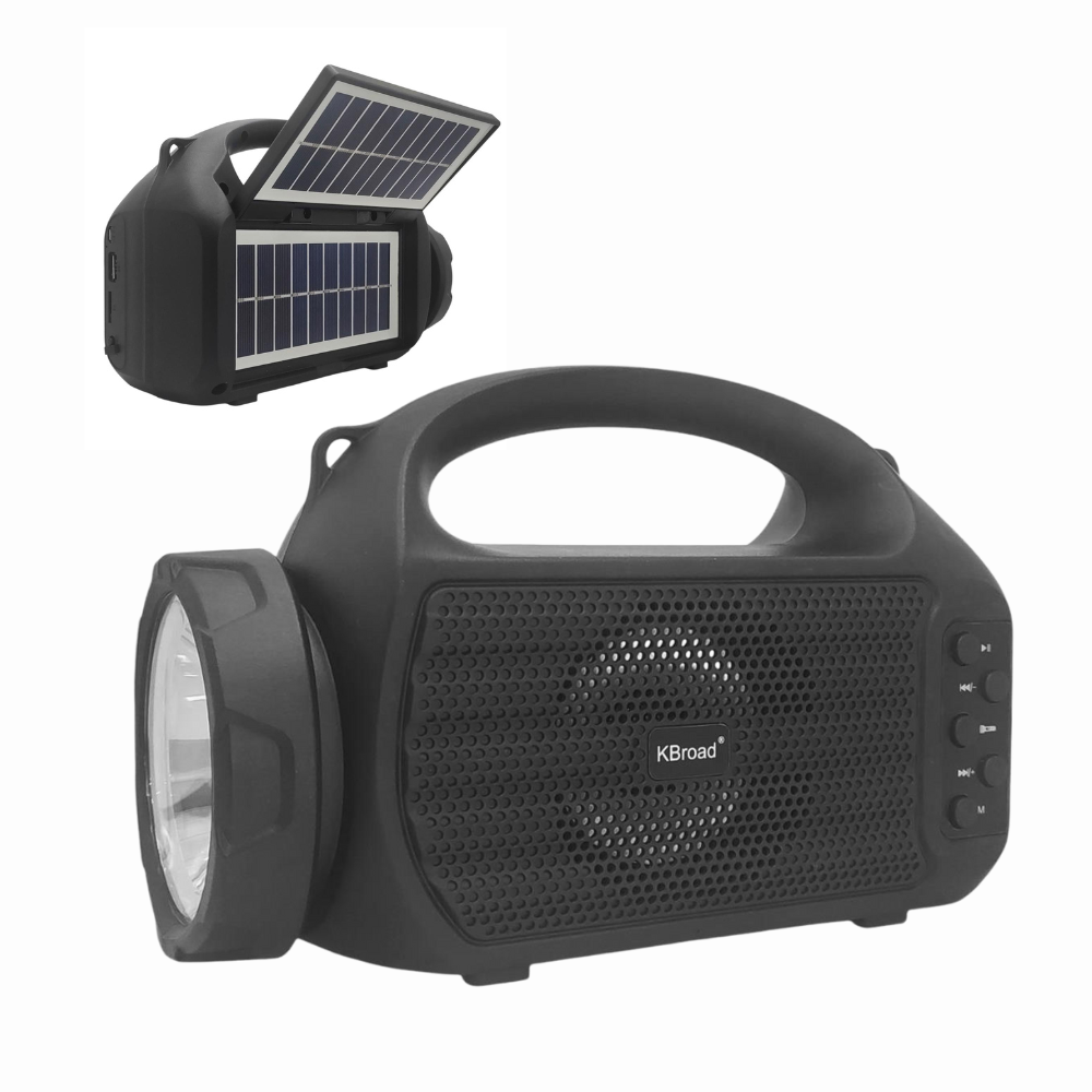 PORTABLE WIRELESS MINI SPEAKER WITH DOUBLE SOLAR KTS-2202 [KTS-2202]