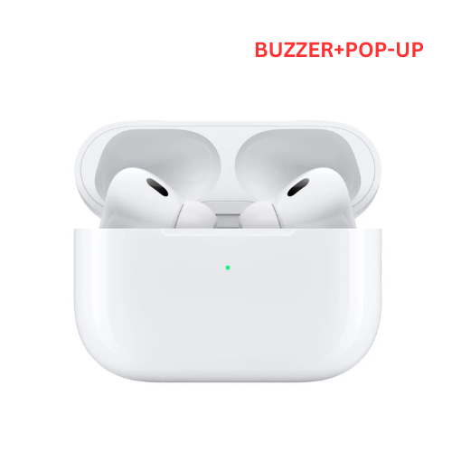 AIRPODS PRO2 WITH BUZZER AND VOLUME CONTROL [PRO2 BUZZER+POP-UP]