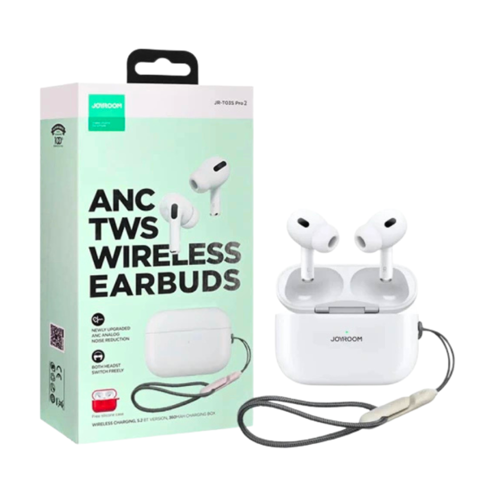 JOYROOM TWS WIRELESS AIRPODS WITH ANC (JR-TO3SPRO) [JOYROOM WHITE]
