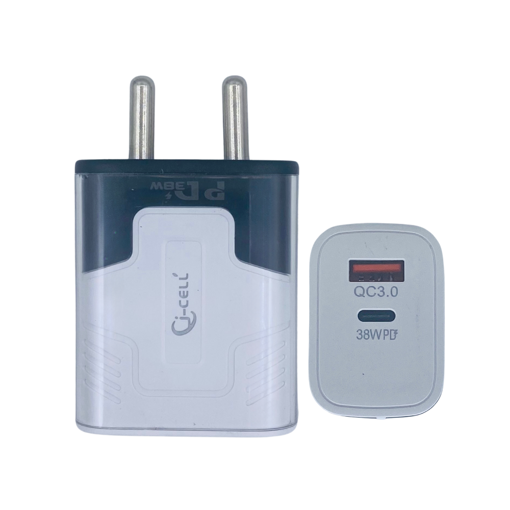 JCELL SUPER FAST CHARGING ADAPTER 38W+PD [CH JCELL 38W]