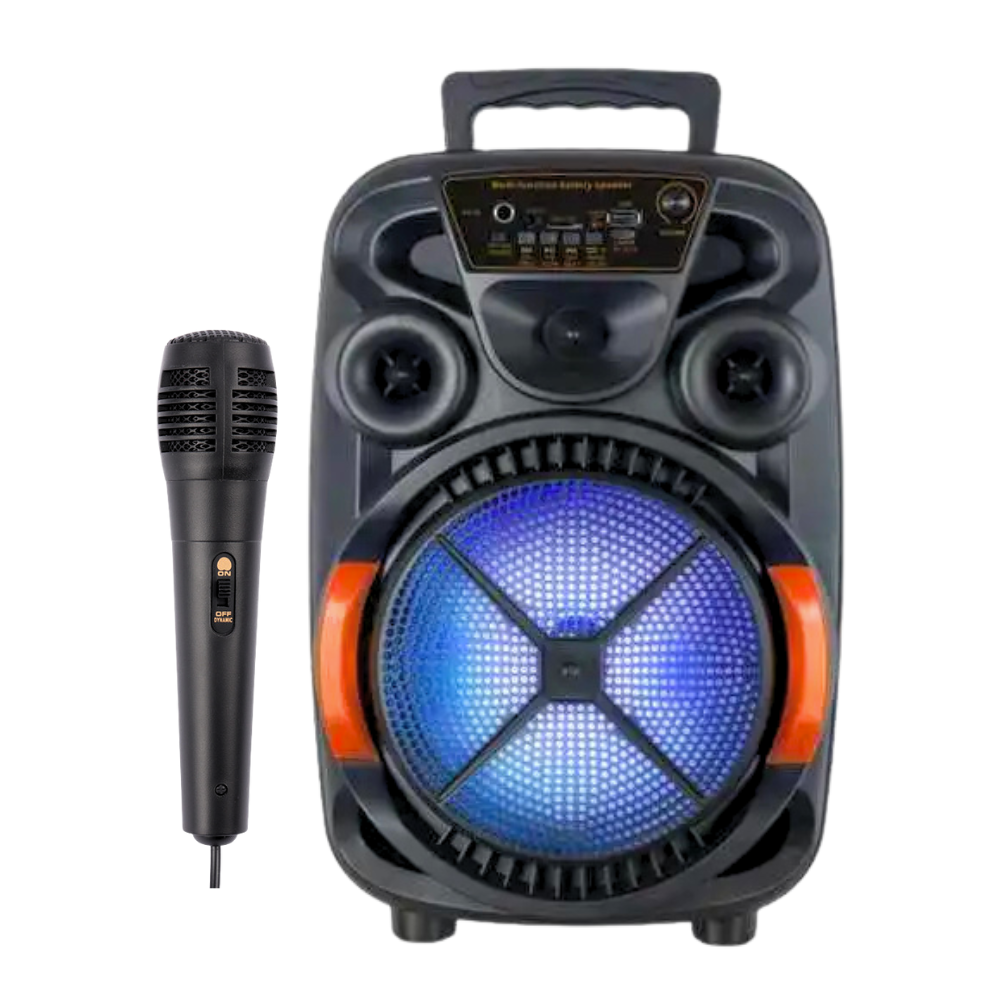 PORTABLE WIRELESS SPEAKER WITH MIC (8INCH) CH-868 [SPEAKER CH868]