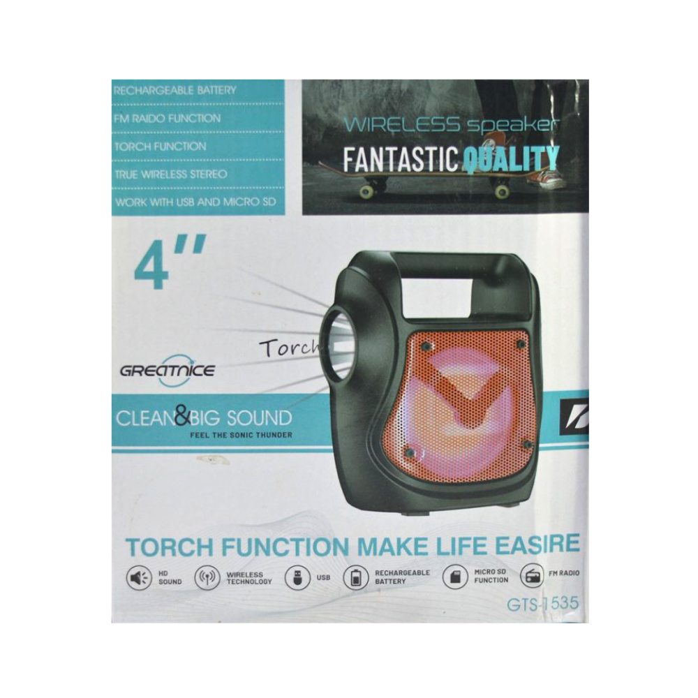 GTS WIRELESS SPEAKER  (GTS-1535) [GTS 1535]