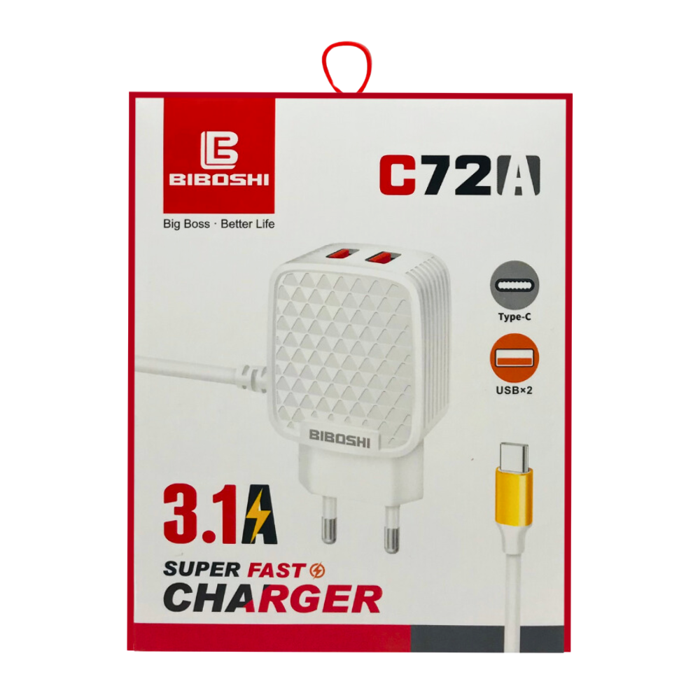 BIBOSHI 2.1A SUPER FAST CHARGER (C72) MICRO [CH C72 MICRO]
