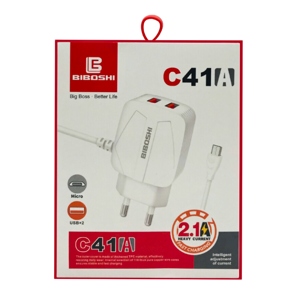 BIBOSHI 3.1A SUPER FAST CHARGER (C41) MICRO [CH C41 MICRO]