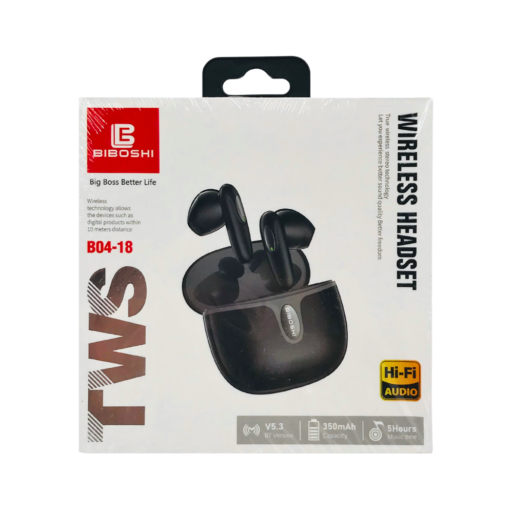 TWS BIBOSHI WIRELESS HEADSET (BO4-18) [B04-18]
