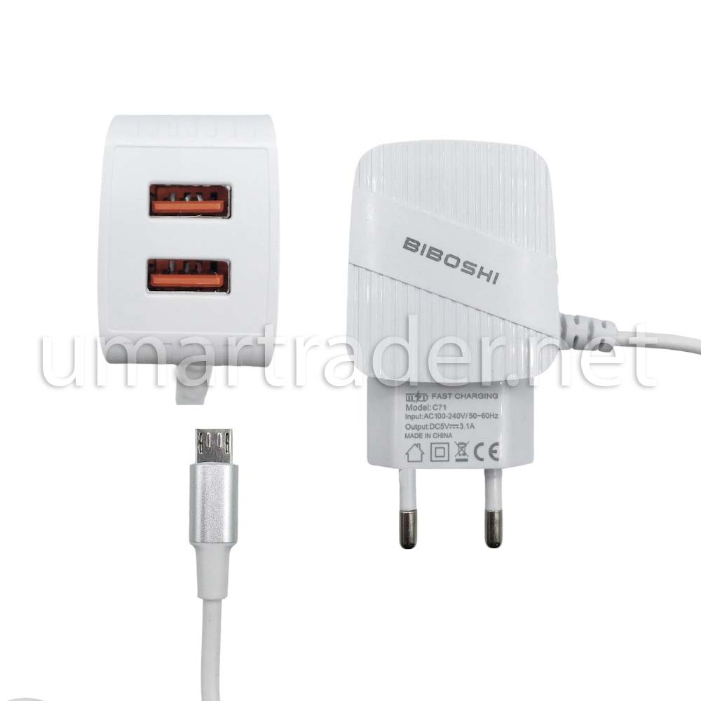 SMART QUICK CHARGER 3.1A  BIBOSHI (C71 TYPE-C) [CH BIBOSHI-13] 