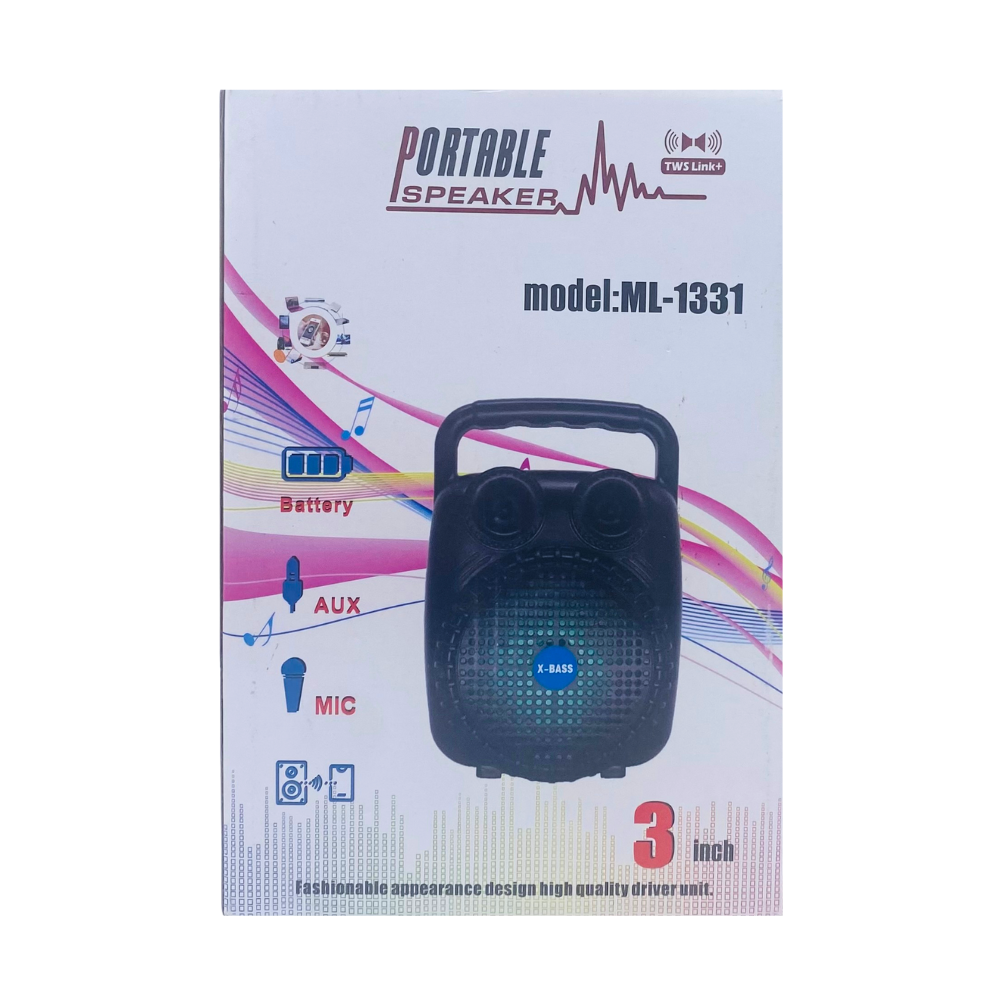PORTABLE WIRELESS SPEAKER 3INCH  (ML-1331) [SPEAKER ML1331]