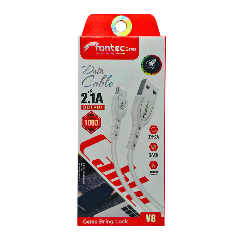 FONTEC GEMS 2.1A DATA CABLE (V8) [DC GEMS MICRO]