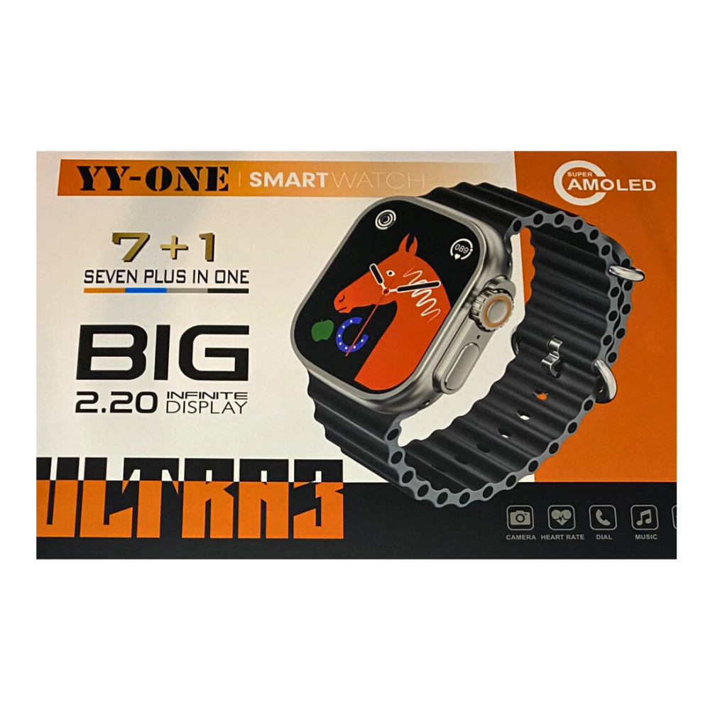 ULTRA SMART WATCH 7+1 (YY-ONE) WITH METAL STRAP [WATCH YY-ONE 7IN1]