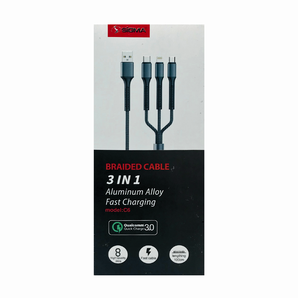 SIGMA 3IN1 BRAIDED CABLE [DC SIGMA 3IN1]