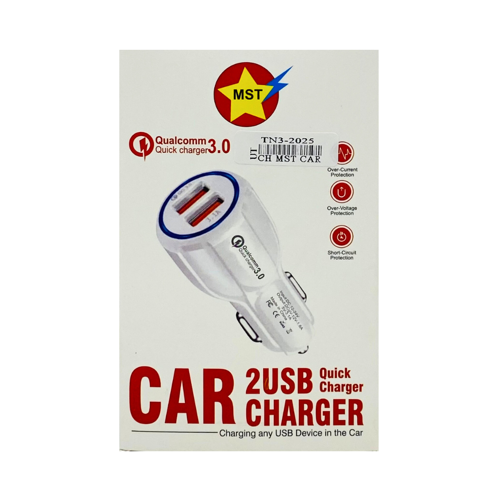 MST CAR 2USB CHARGER QUALCOMM 3.0 [CH MST CAR]