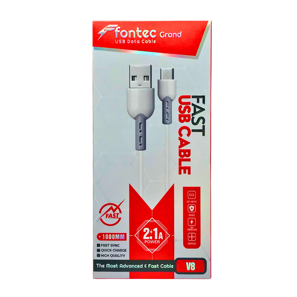 FONTEC GRAND 2.1A DATA CABLE MICRO (V8) [DC GRAND MICRO]