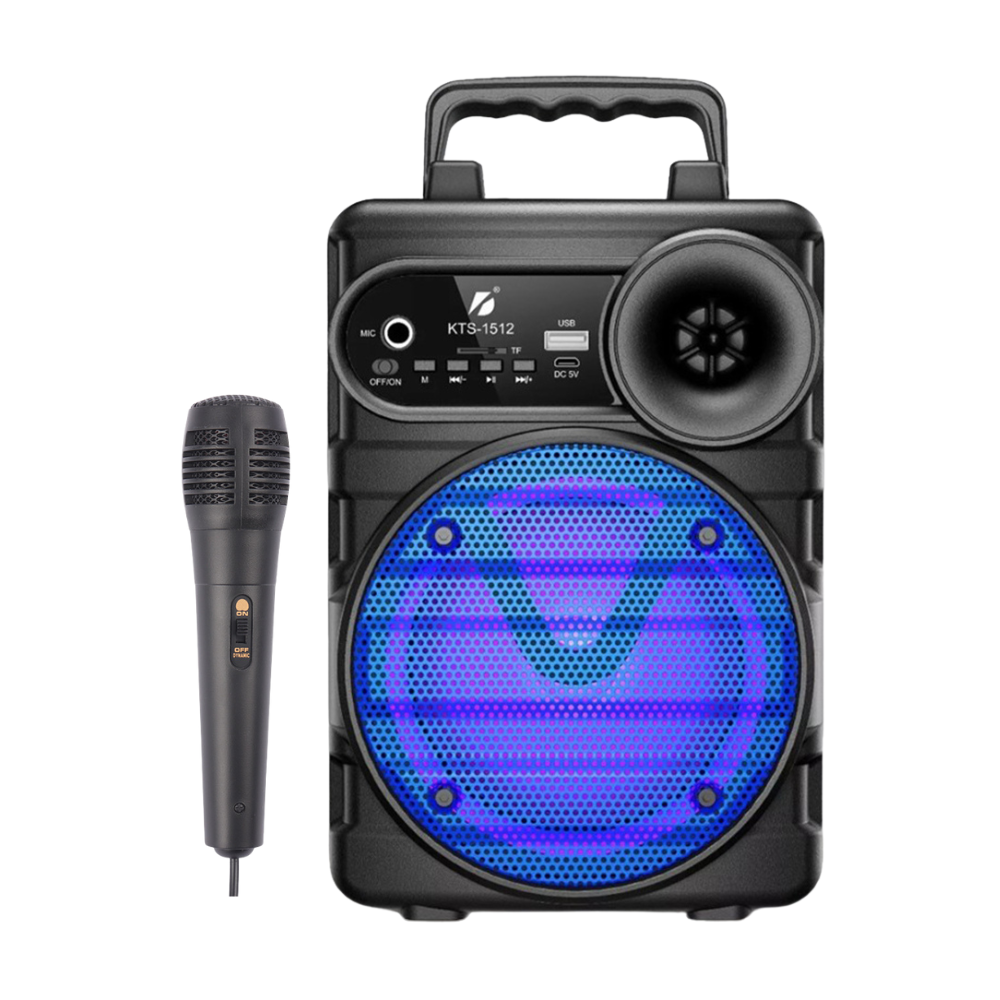 PORTABLE WIRELESS SPEAKER WITH MIC KTS-1512 [KTS 1512]