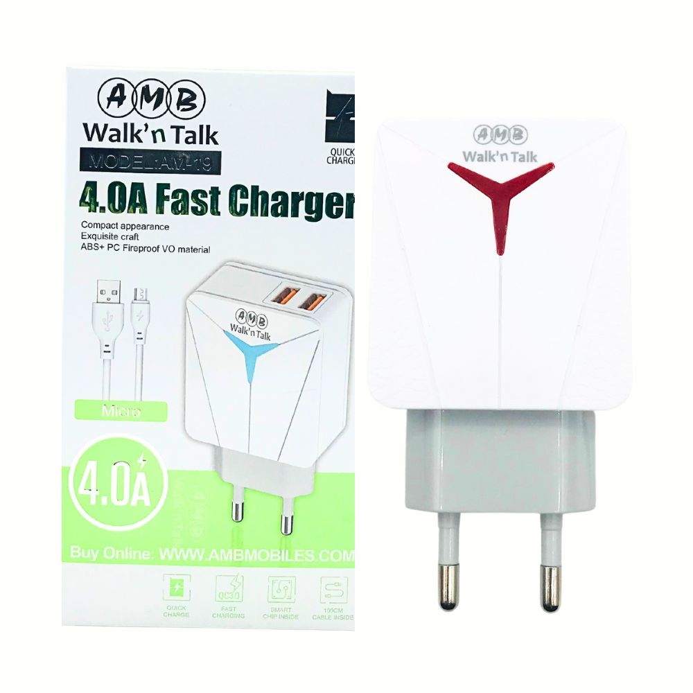 AMB FAST MOBILE CHARGER 4.0A  (AM-19) [CH AM19]
