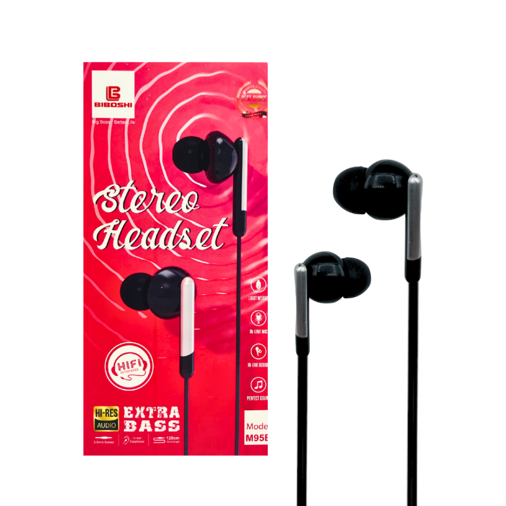 HIGH QUALITY BIBOSHI EARPHONE (BIBOSHI M95B) [HF M95B]