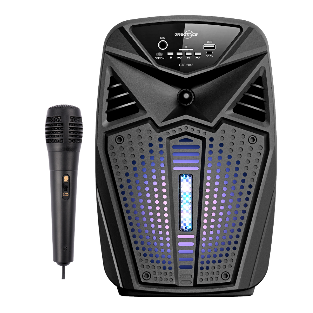 PORTABLE WIRELESS SPEAKER WITH MIC (6.5INCH) GTS-2046 [GTS 2046]