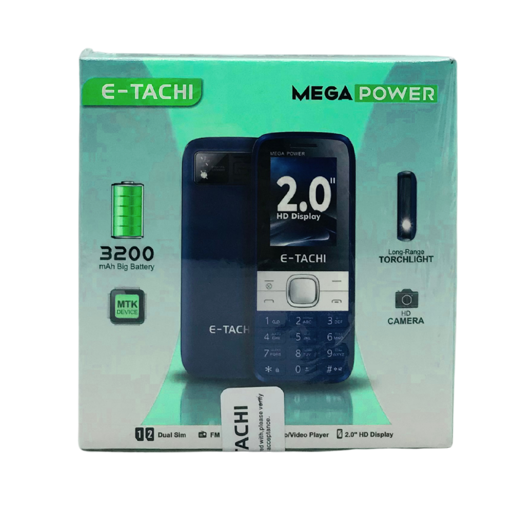 KEYPAD MOBILE ETACHI MEGA POWER DISPLAY 2.0'' BATTERY 3200mAh DUAL SIM [MEGA POWER]