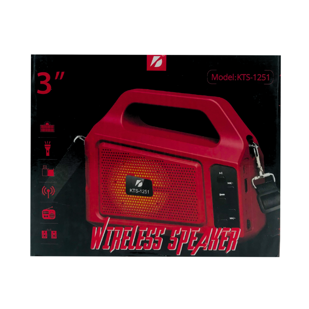 BLUETOOTH SPEAKER KTS-1251 WITH SOLAR [KTS 1251]