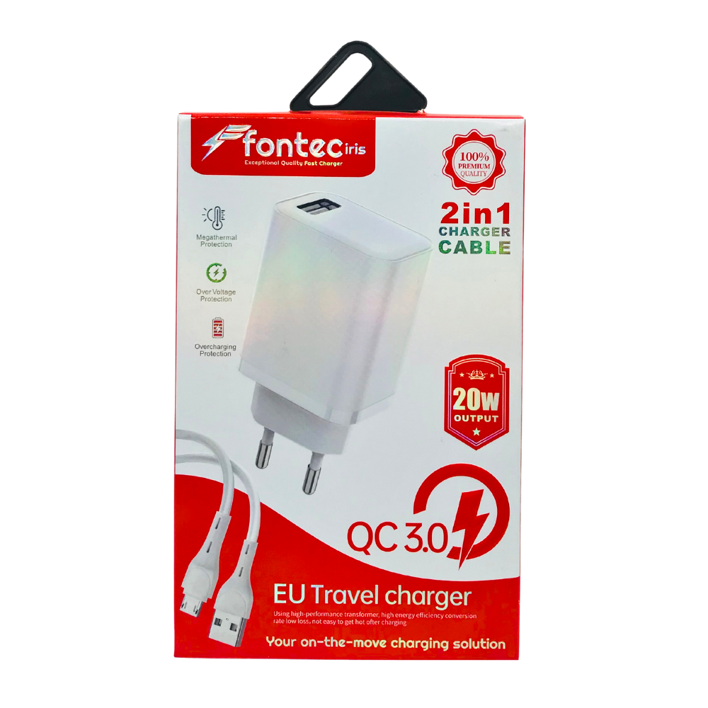 FONTEC IRIS CELL PHONE CHARGER (MICRO) [CH IRIS V8]