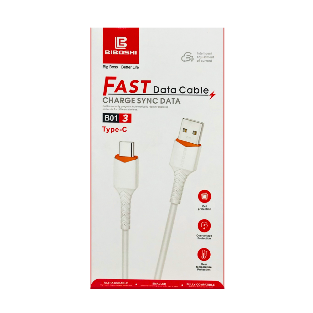 BIBOSHI FAST CHARGING CABLE B01-3 (TYPE-C) [DC B01-3 TYPE C]