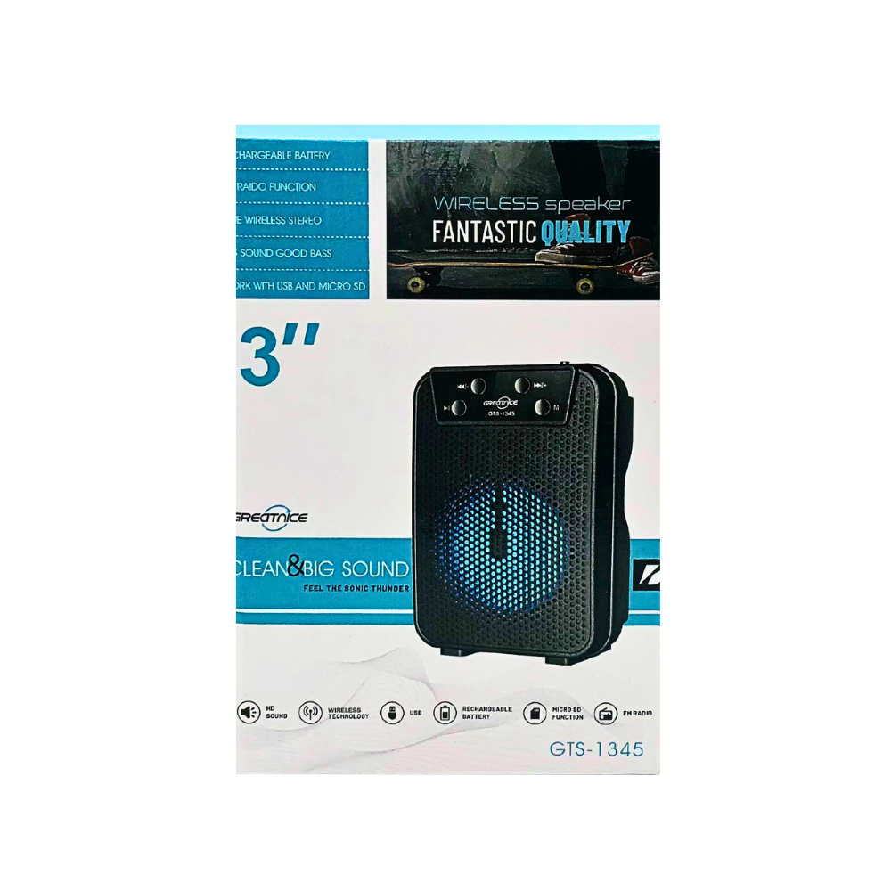 WIRELESS BLUETOOTH SPEAKER 3'' INCH (GTS-1345) [GTS 1345]