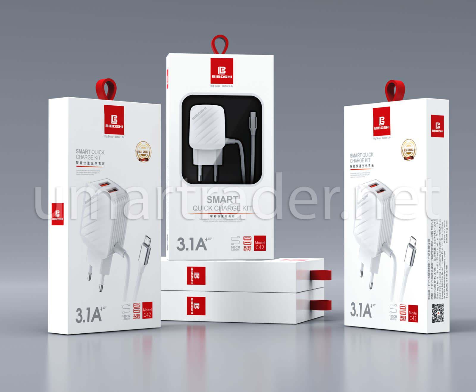 SMART QUICK CHARGER 3.1A BIBOSHI (C42 TYPE-C) [CH BIBOSHI-21]