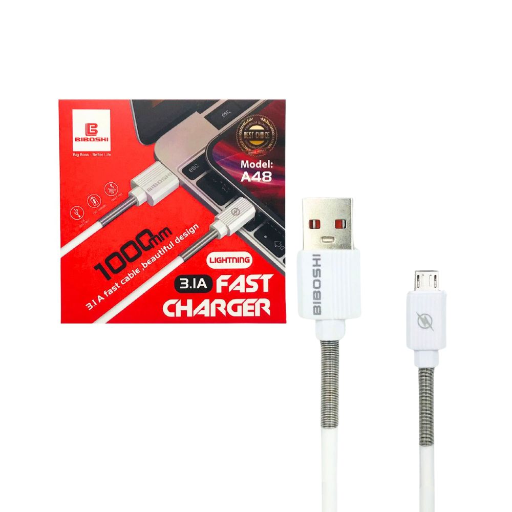 BIBOSHI 3.1A SMART FAST CHARGING DATA CABLE (A48 MICRO) [DC BIBOSHI-17]