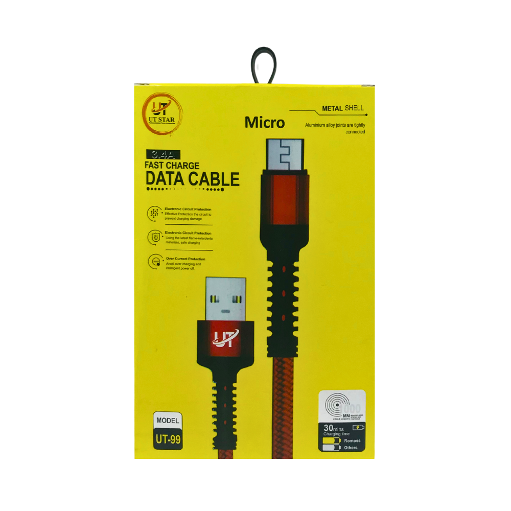 UT STAR MATEL 3.4A DATA CABLE (UT-99) [DC UT 99]