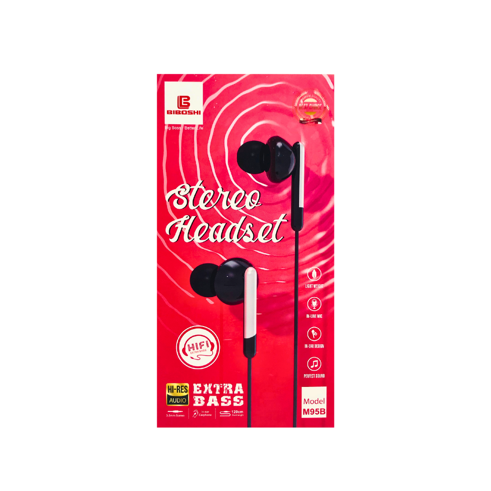 HIGH QUALITY BIBOSHI EARPHONE (BIBOSHI M95B) [HF M95B]