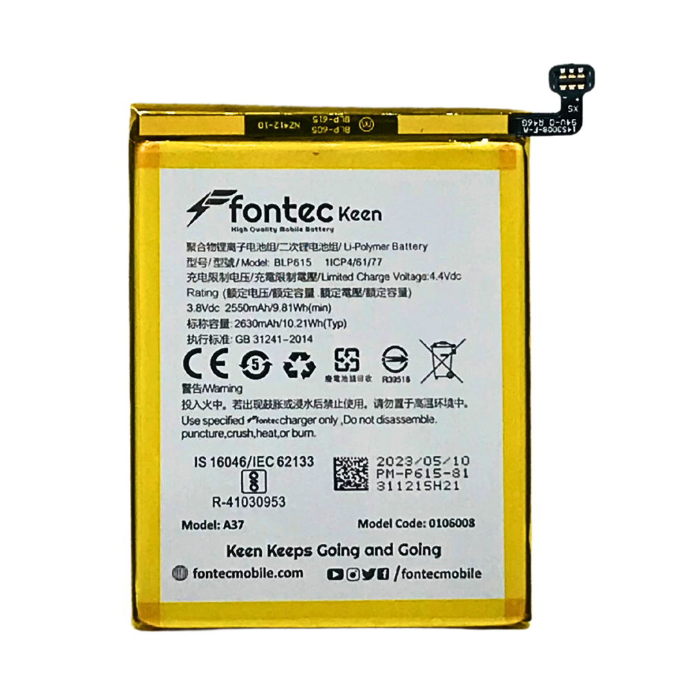 FONTEC HIGH QUALITY MOBILE BATTERY SAMSUNG A37 (PLB615) [BT A37-7]