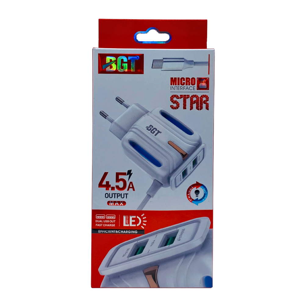 BGT LED 4.5A CHARGER (MICRO) STAR [CH BGT STAR]