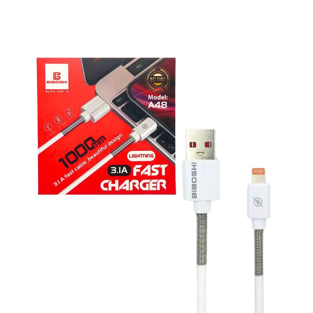 BIBOSHI 3.1A SMART FAST CHARGING DATA CABLE (A48 IPHONE) [DC BIBOSHI-18]