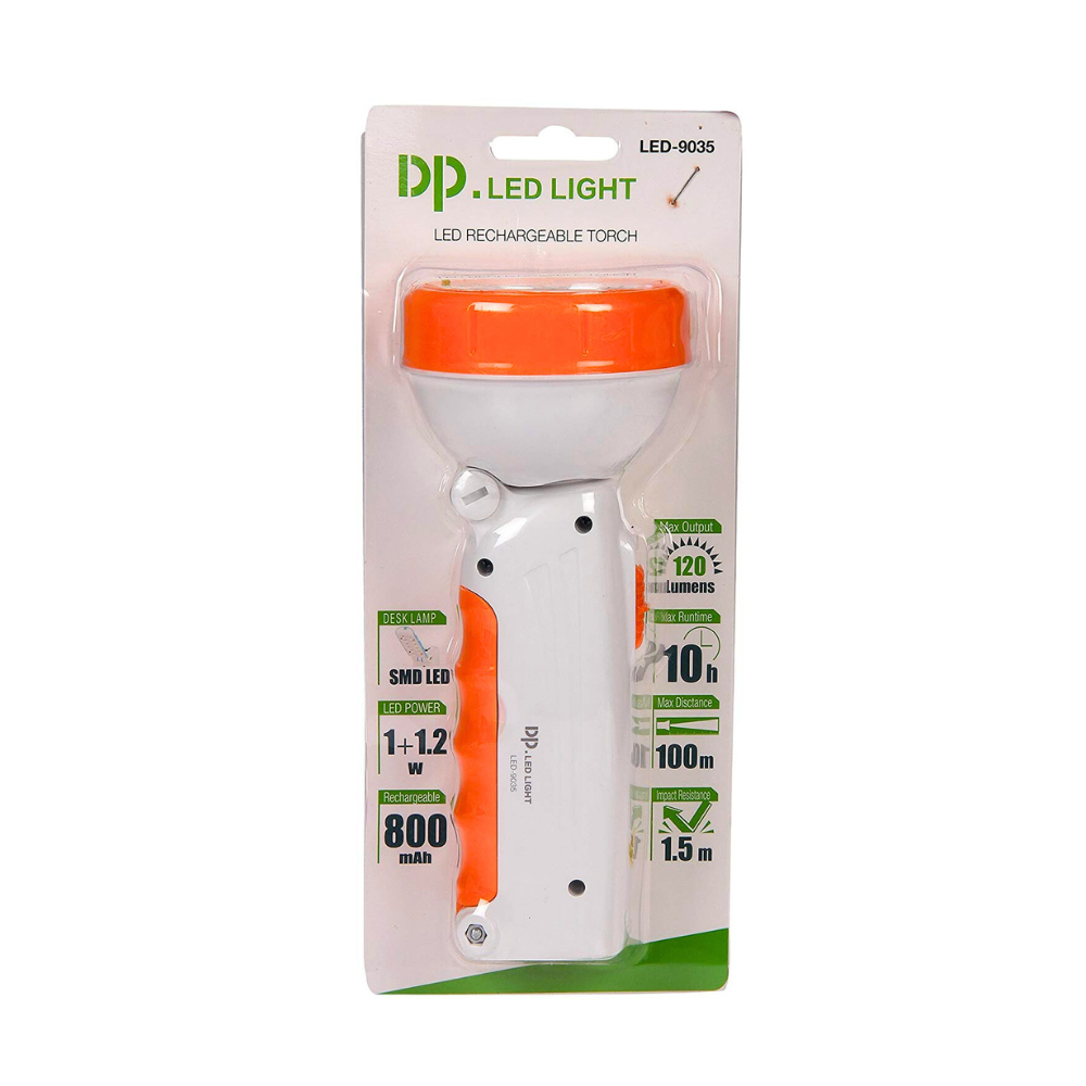 LED PORTABLE RECHARGEABLE TORCH DP-9035B [LIGHT DP9035B]