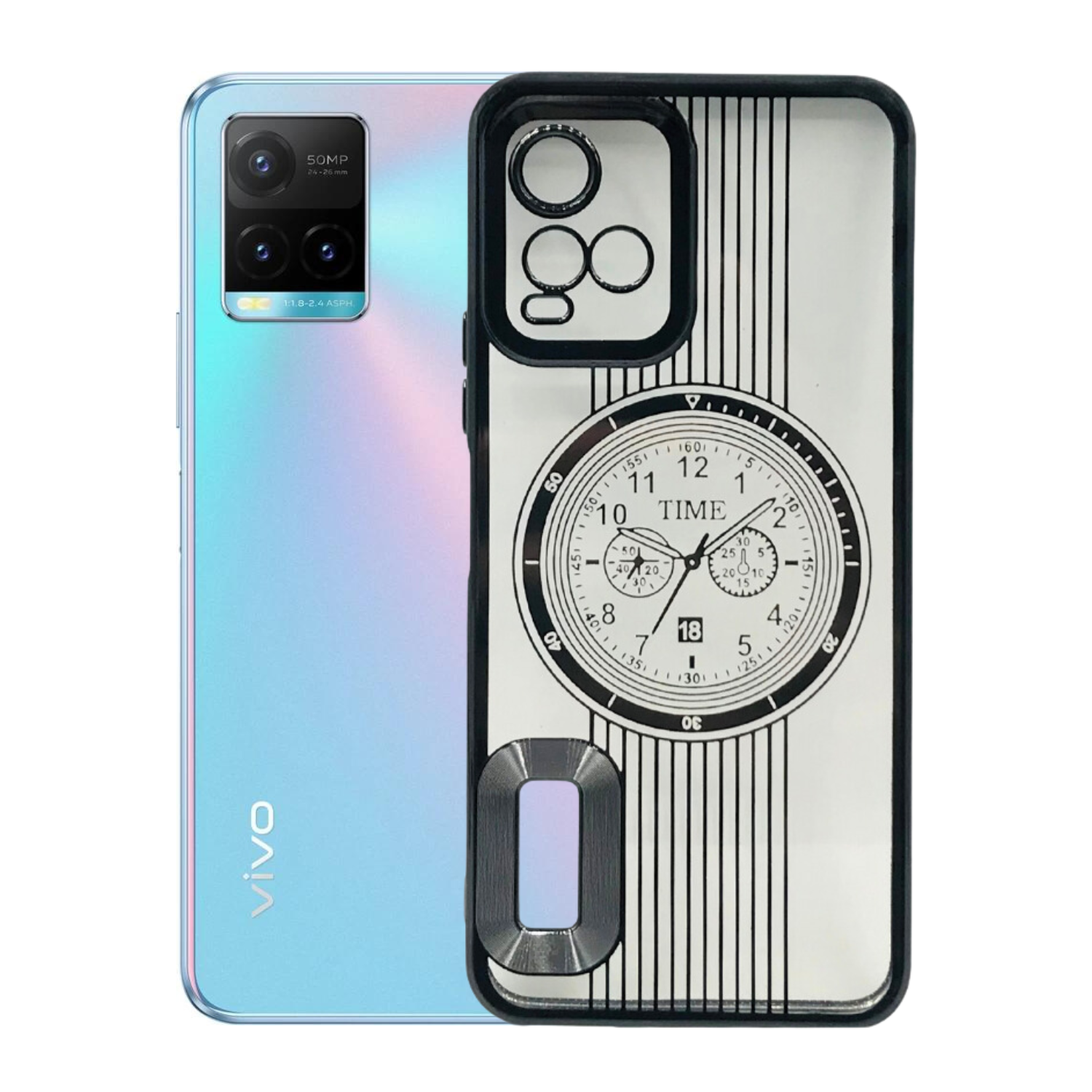 CD RING CHROME MOBILE CASE VIVO Y33S [PO Y33S-26]