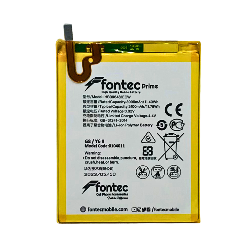FONTEC HIGH QUALITY MOBILE BATTERY GRAND HUAWEI Y6 TWO/G8 [BT G8-7]