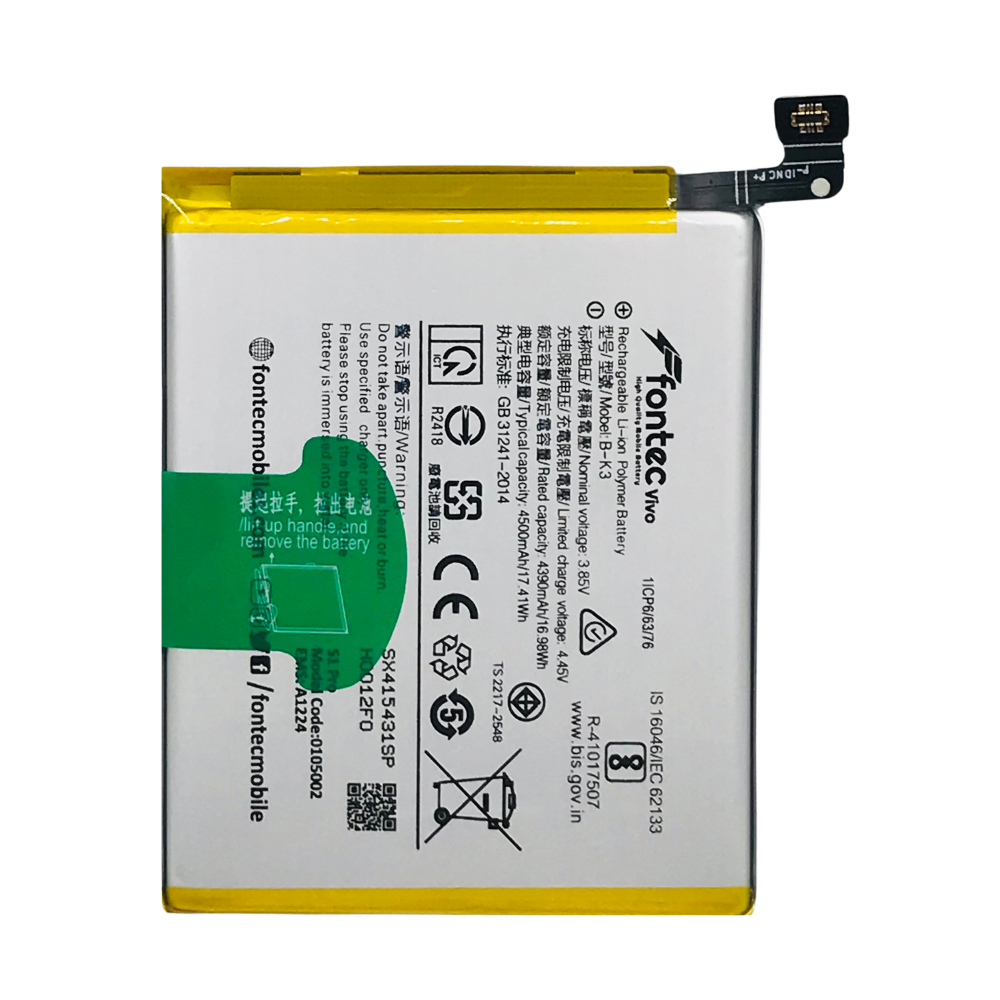 FONTEC HIGH QUALITY MOBILE BATTERY (B-K3) VIVO S1PRO [BT VIVOS1PRO-7]